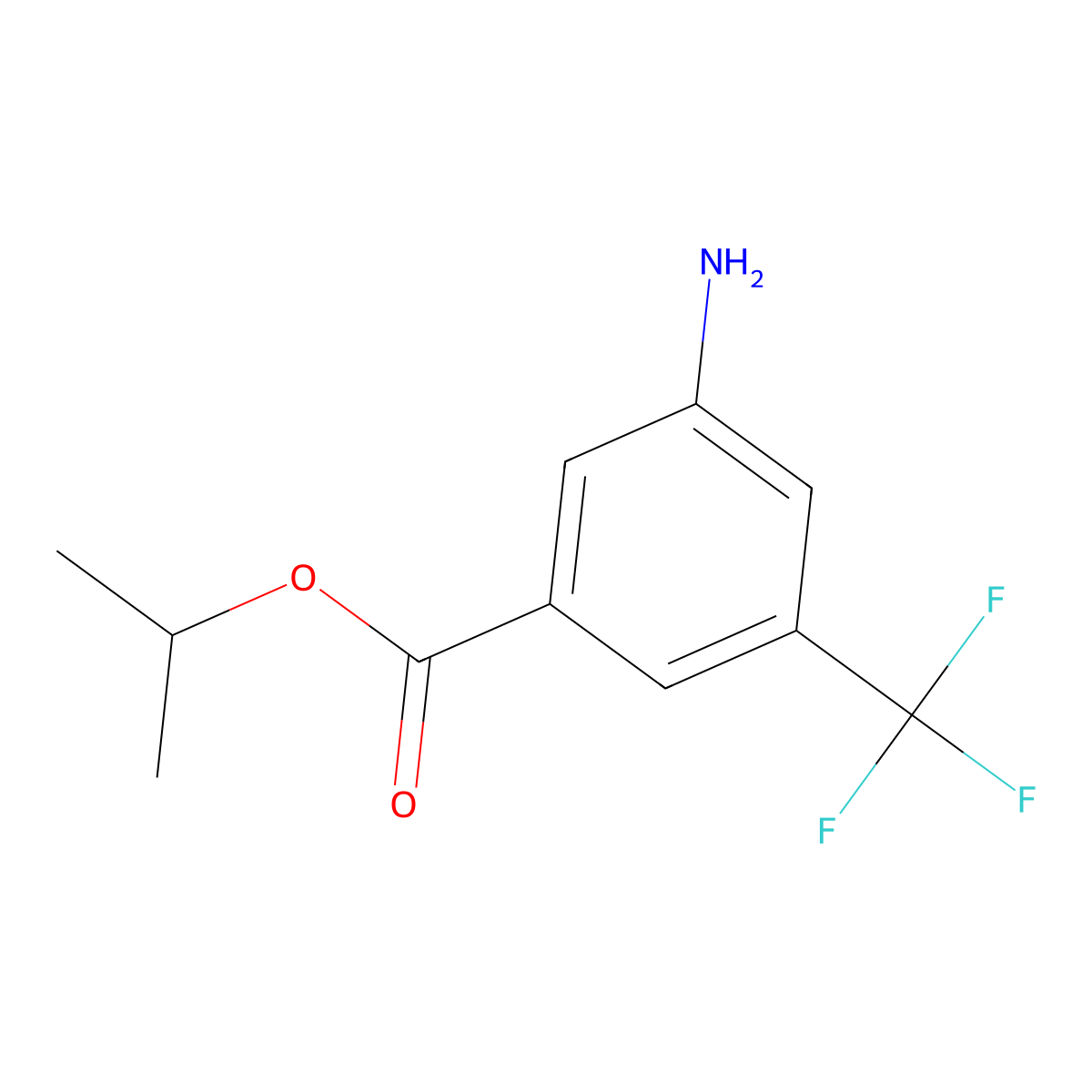3-Amino-5-(trifluoromethyl)benzoic acid 1-methylethyl ester molecular structure, CAS 1304014-89-8