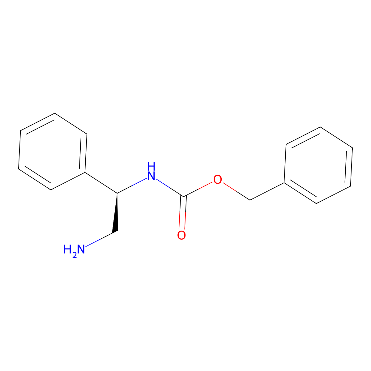(R)-Benzyl (2-amino-1-phenylethyl)carbamate molecular structure, CAS 130406-35-8