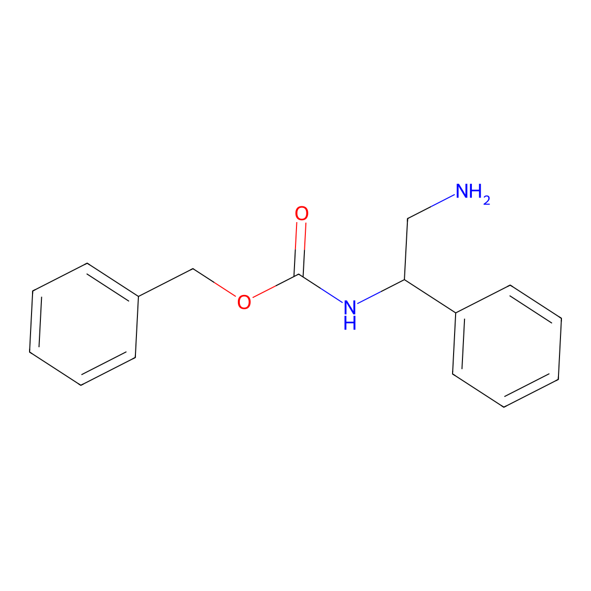 (S)-(2-Amino-1-phenyl-ethyl)-carbamic acid benzyl ester molecular structure, CAS 130406-36-9