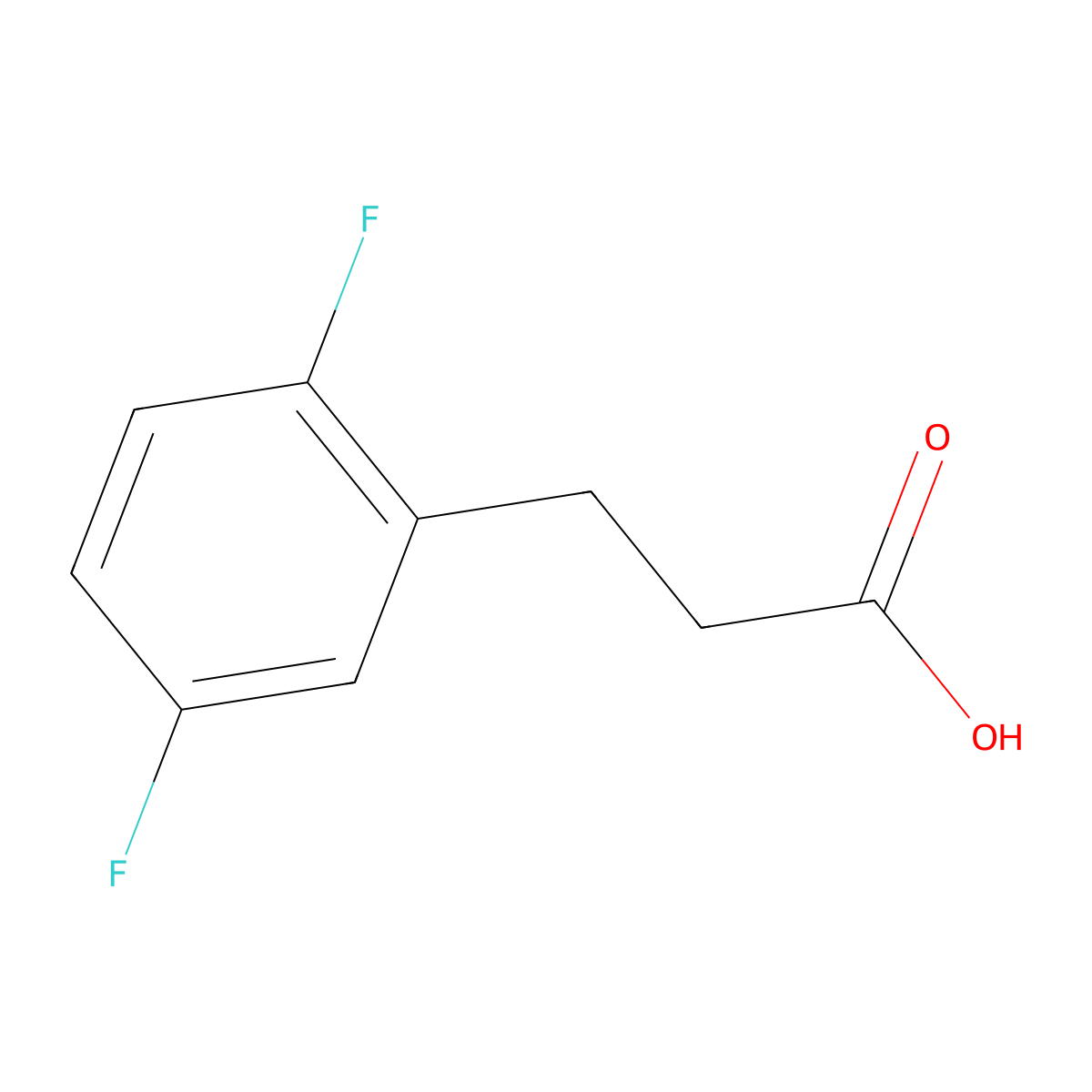 3-(2,5-Difluorophenyl)propanoic acid molecular structure, CAS 130408-15-0
