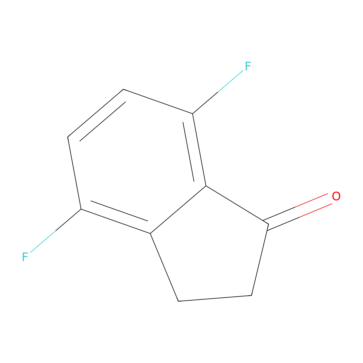 4,7-difluoro-2,3-dihydro-1H-inden-1-one molecular structure, CAS 130408-16-1