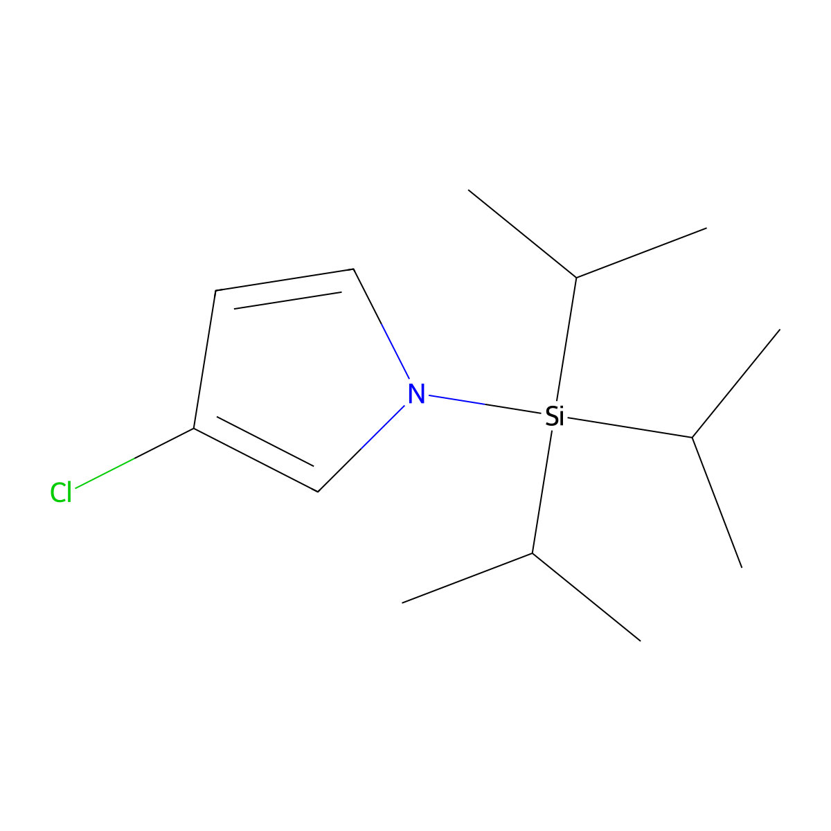 3-Chloro-1-[tris(1-methylethyl)silyl]-1H-pyrrole molecular structure, CAS 130408-83-2