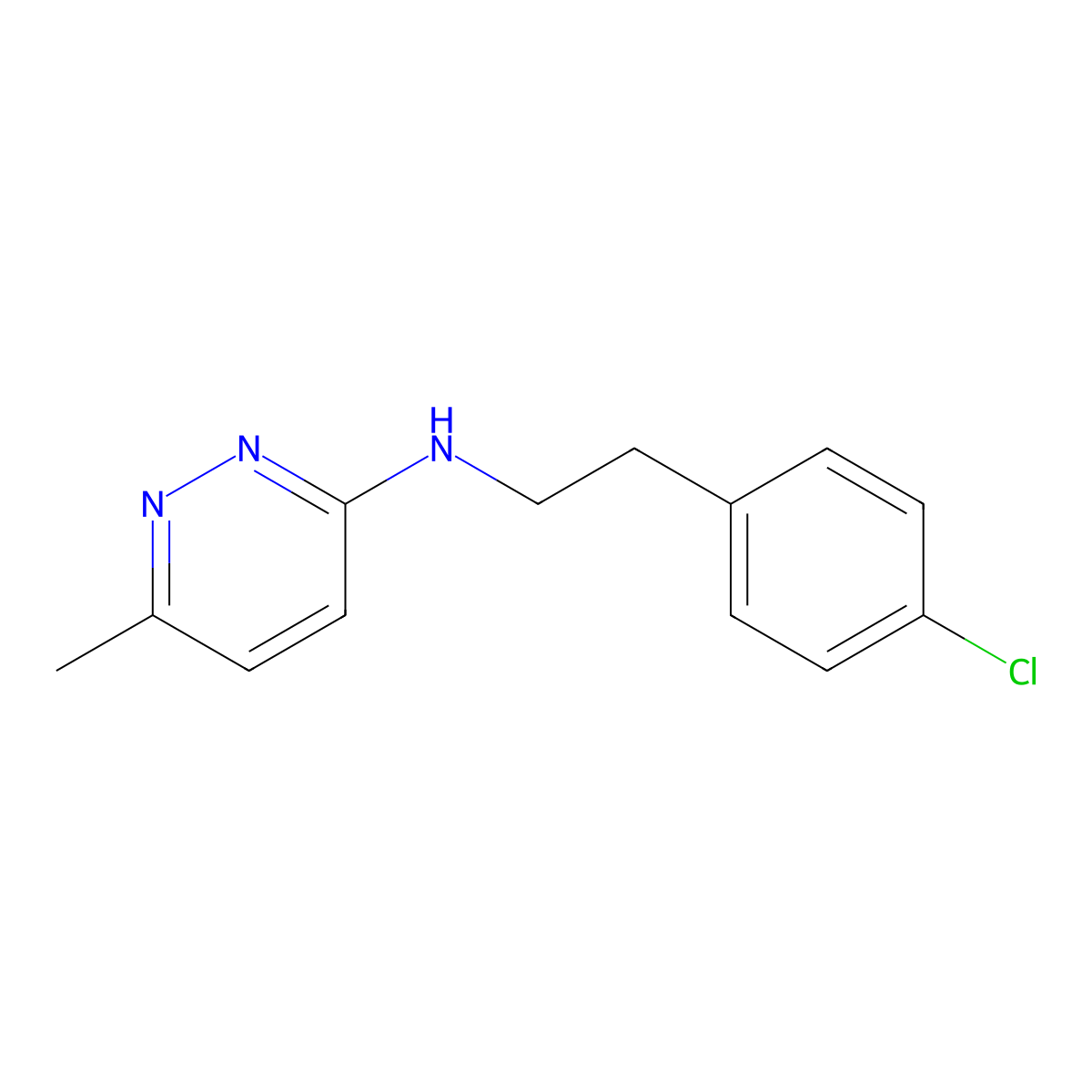 N-[2-(4-chlorophenyl)ethyl]-6-methylpyridazin-3-amine molecular structure, CAS 1304082-94-7