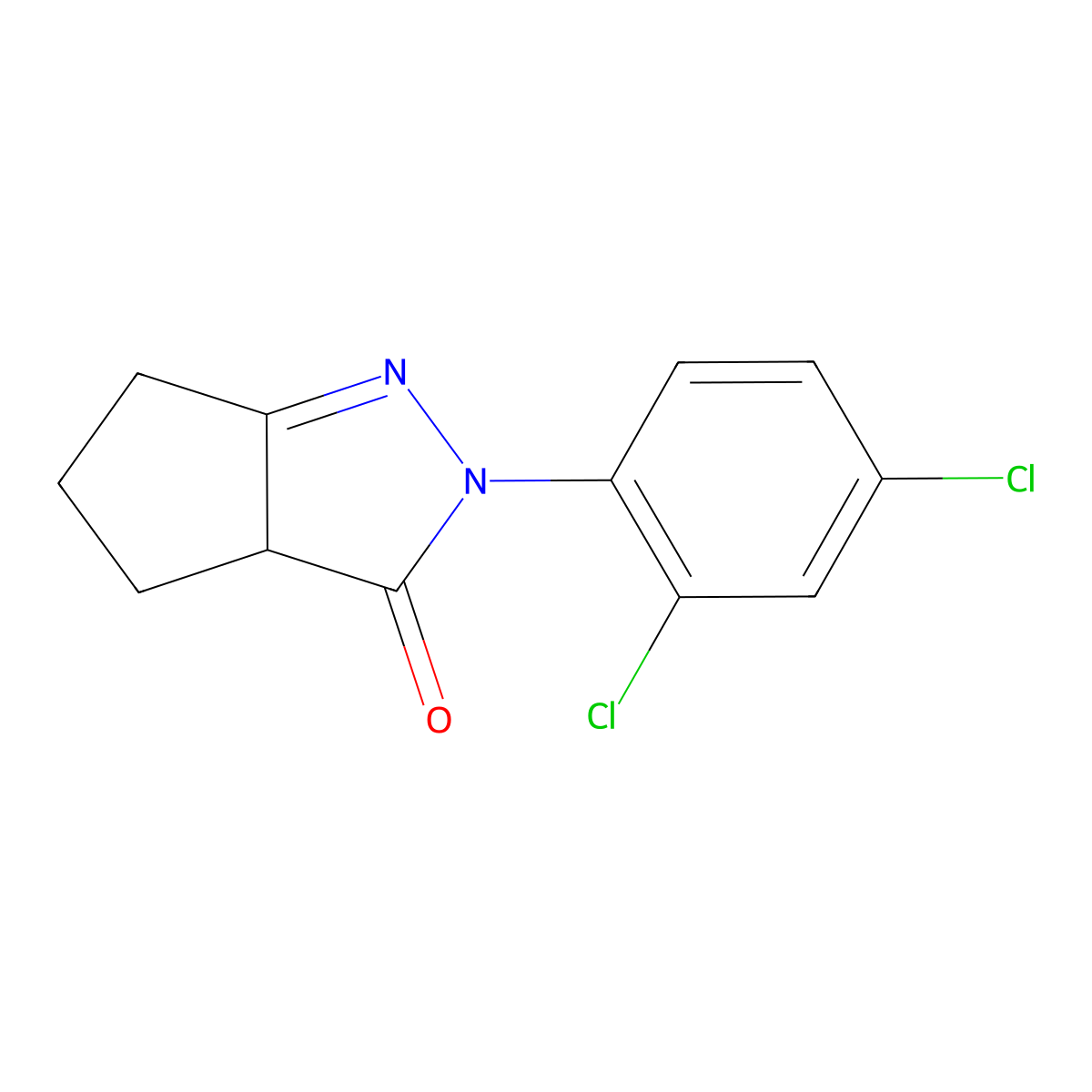 2-(2,4-dichlorophenyl)-2H,3H,3aH,4H,5H,6H-cyclopenta[c]pyrazol-3-one molecular structure, CAS 1304083-48-4