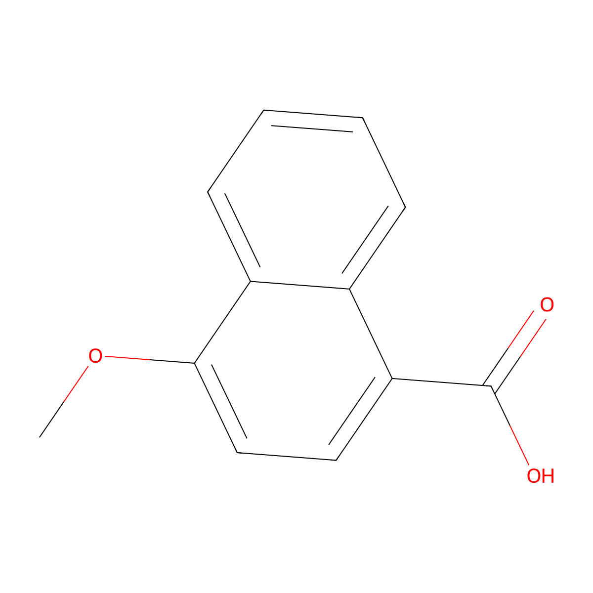 4-Methoxynaphthalene-1-carboxylic acid molecular structure, CAS 13041-62-8