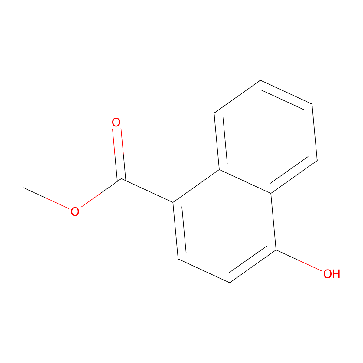 Methyl 4-hydroxy-1-naphthoate molecular structure, CAS 13041-63-9