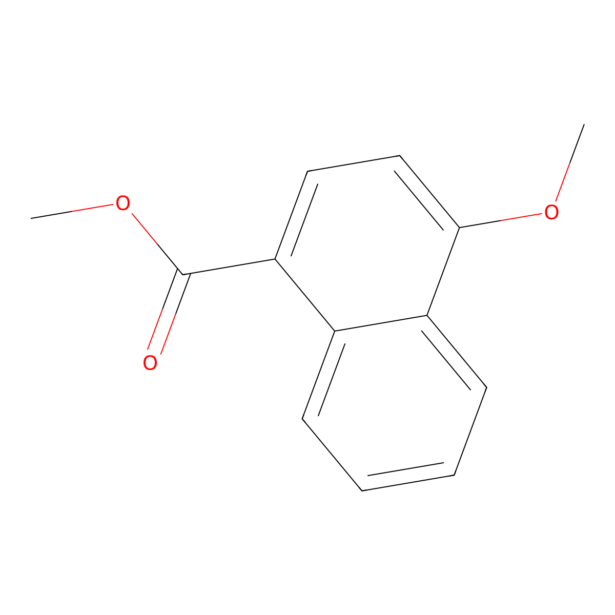 Methyl 4-methoxy-1-naphthoate molecular structure, CAS 13041-64-0