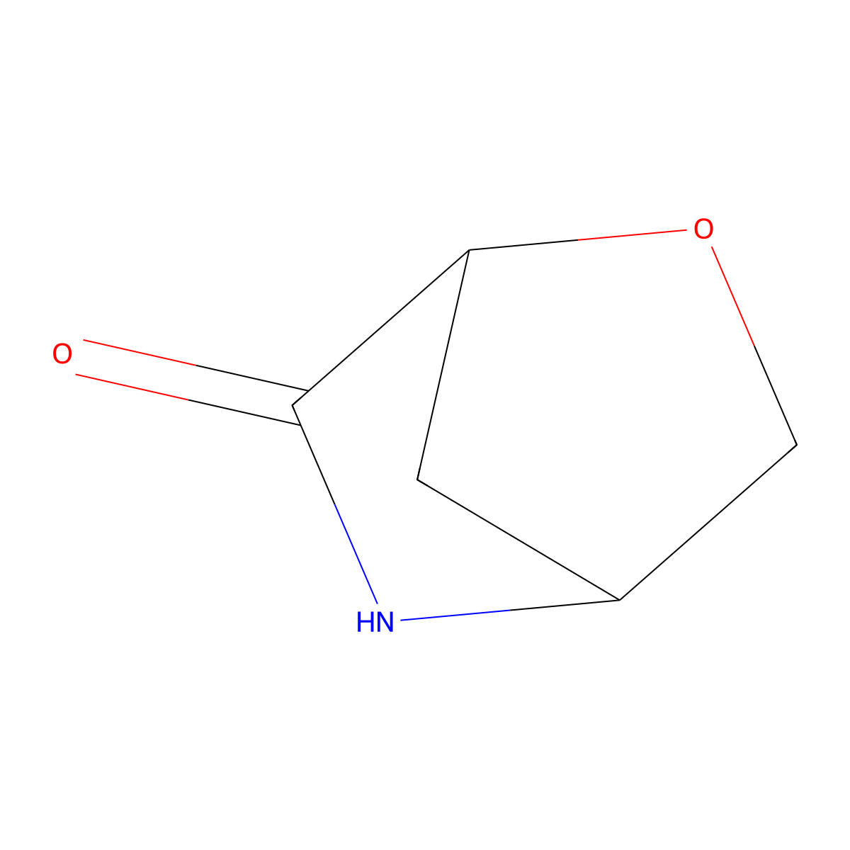 2-Oxa-5-azabicyclo[2.2.1]heptan-6-one molecular structure, CAS 1304126-32-6