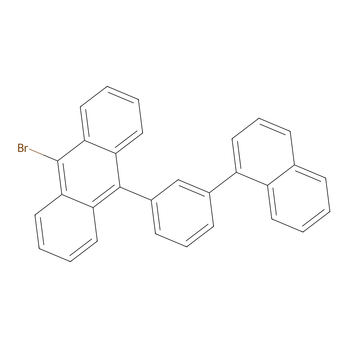 9-Bromo-10-(3-(naphthalen-1-yl)phenyl)anthracene molecular structure, CAS 1304129-94-9