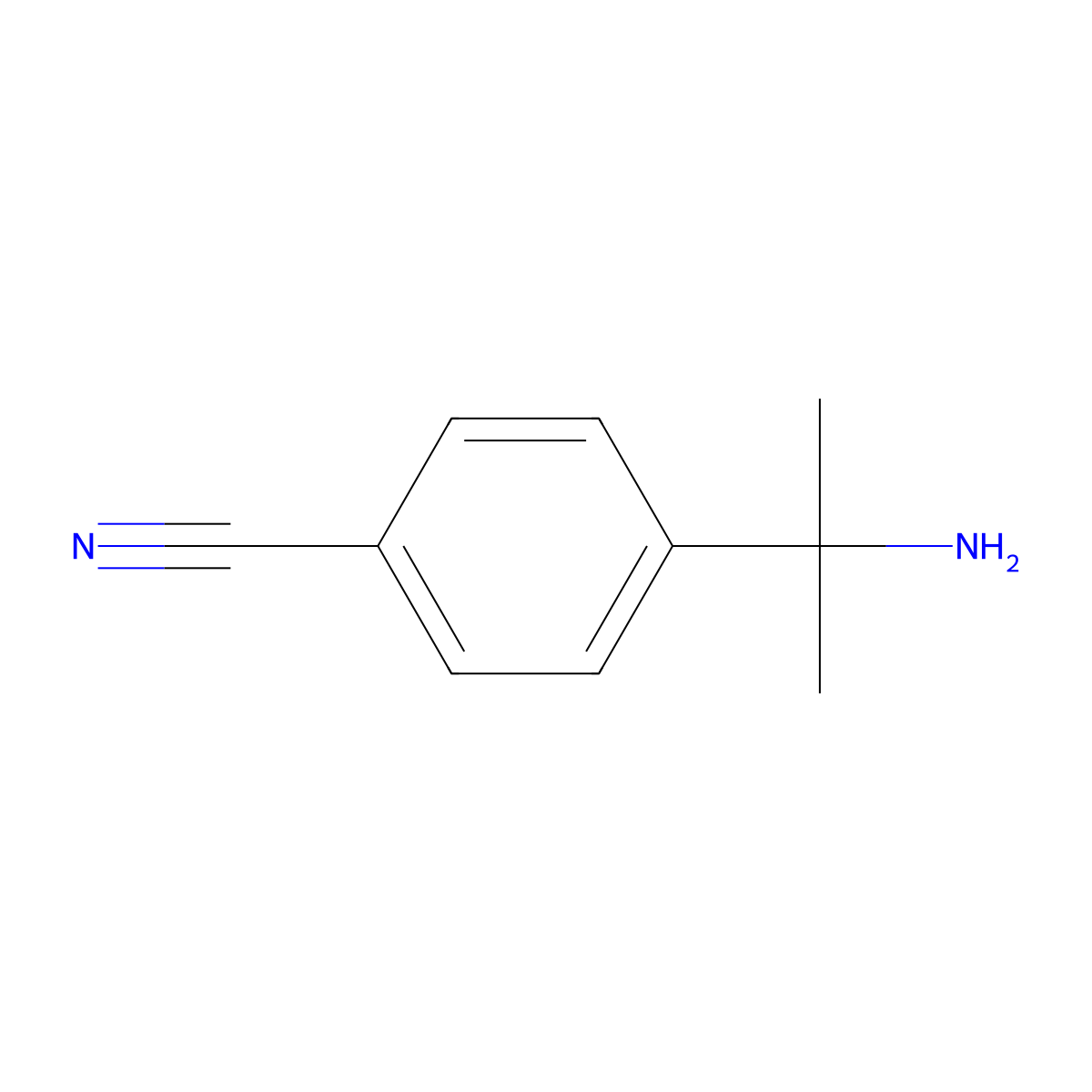 4-(2-Aminopropan-2-yl)benzonitrile molecular structure, CAS 130416-46-5