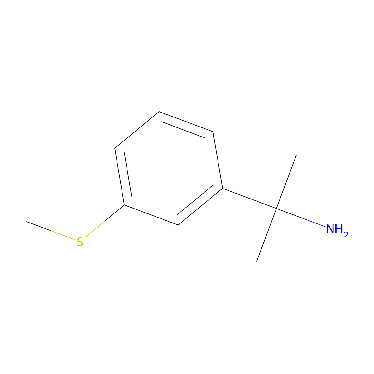 2-[3-(Methylsulfanyl)phenyl]propan-2-amine molecular structure, CAS 130416-49-8