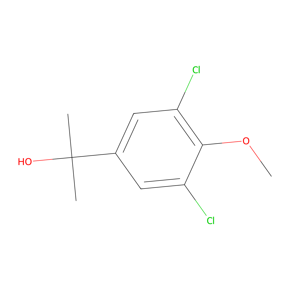 2-(3,5-Dichloro-4-methoxyphenyl)propan-2-ol molecular structure, CAS 130416-57-8