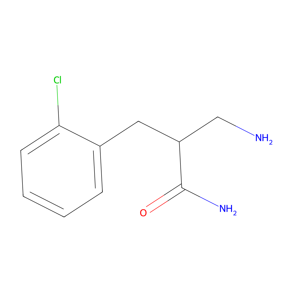 3-Amino-2-[(2-chlorophenyl)methyl]propanamide molecular structure, CAS 1304192-30-0