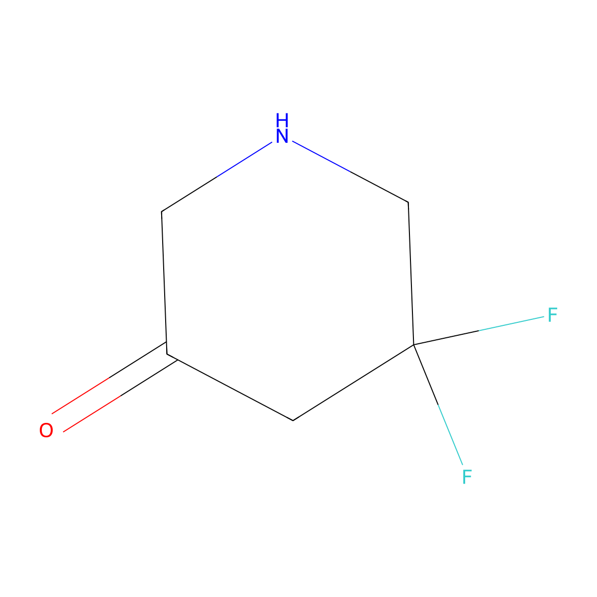 5,5-Difluoropiperidin-3-one molecular structure, CAS 1304192-58-2