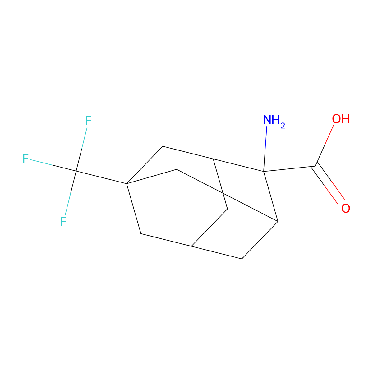 (2R,5s)-2-amino-5-(trifluoromethyl)adamantane-2-carboxylic acid molecular structure, CAS 1304192-59-3