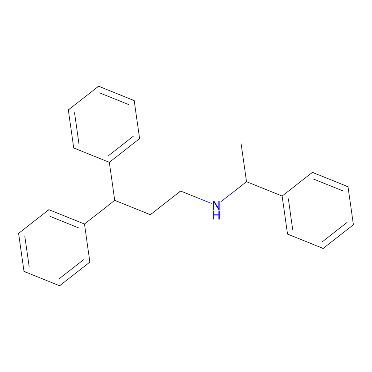 Fendiline molecular structure, CAS 13042-18-7