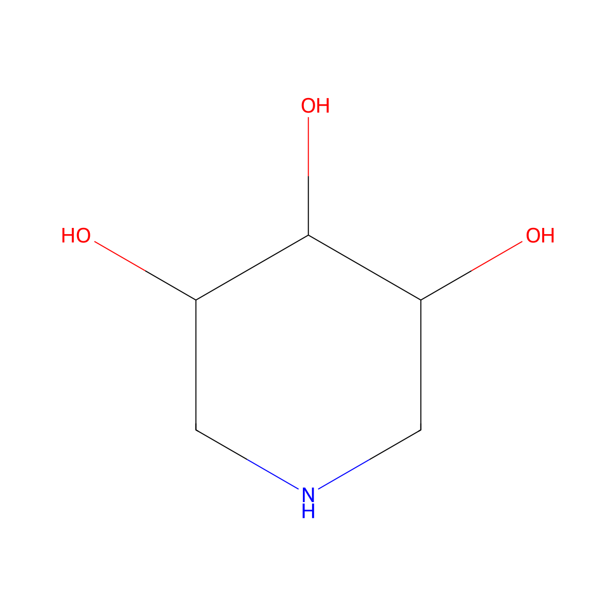 Piperidine-3,4,5-triol molecular structure, CAS 13042-55-2