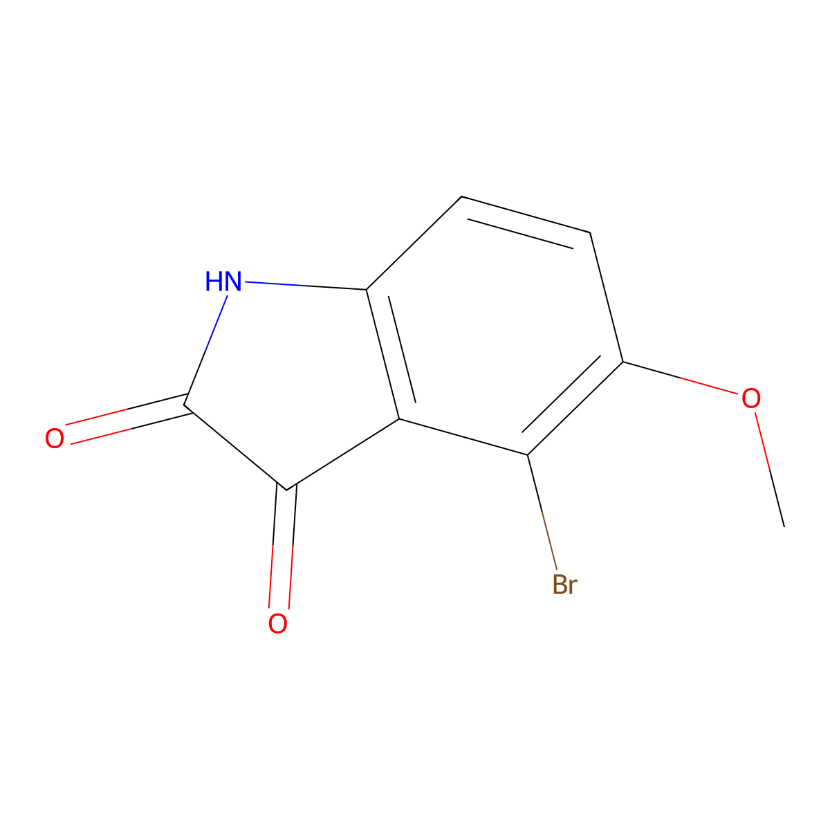 4-Bromo-5-methoxyisatin molecular structure, CAS 130420-75-6