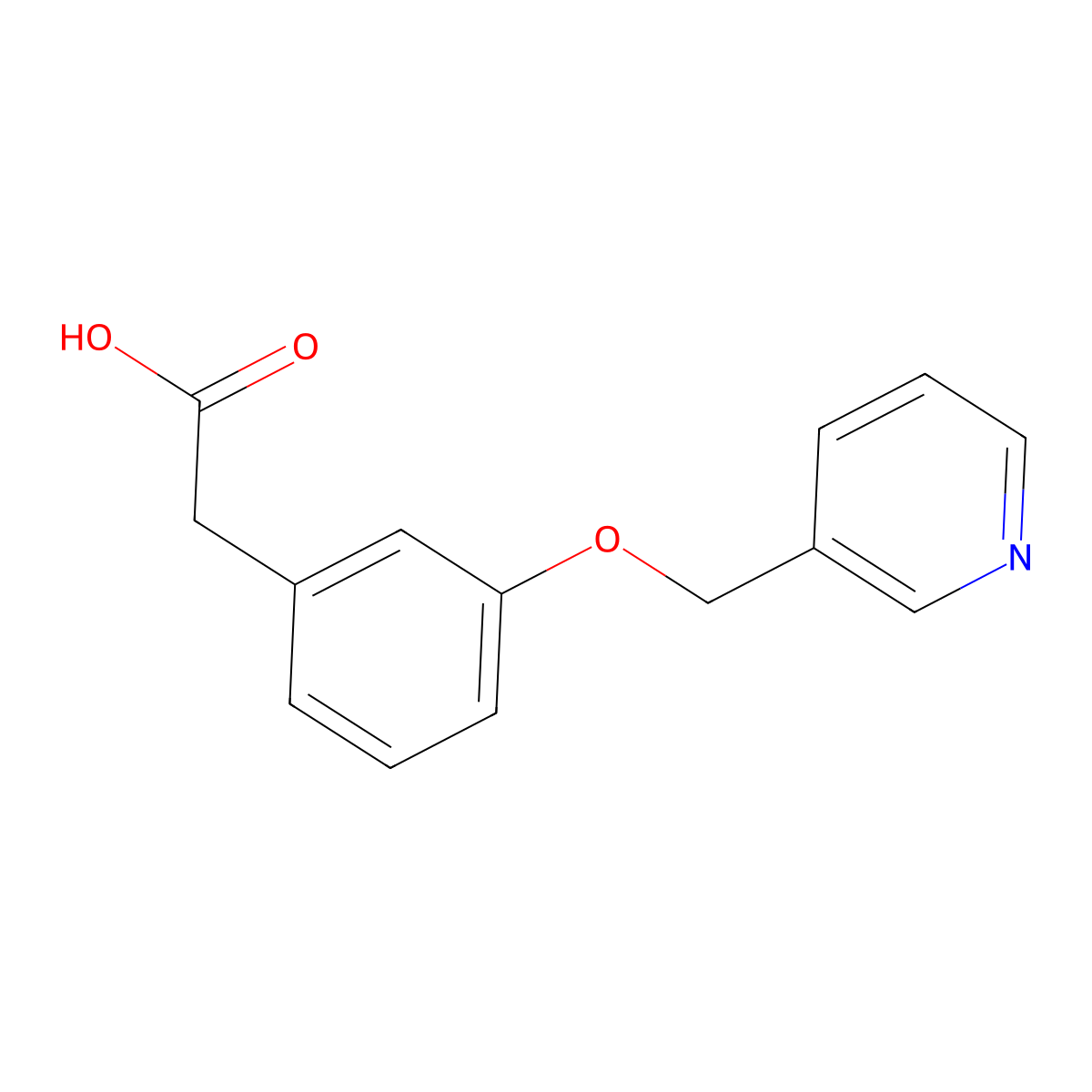 2-[3-(Pyridin-3-ylmethoxy)phenyl]acetic acid molecular structure, CAS 1304254-44-1
