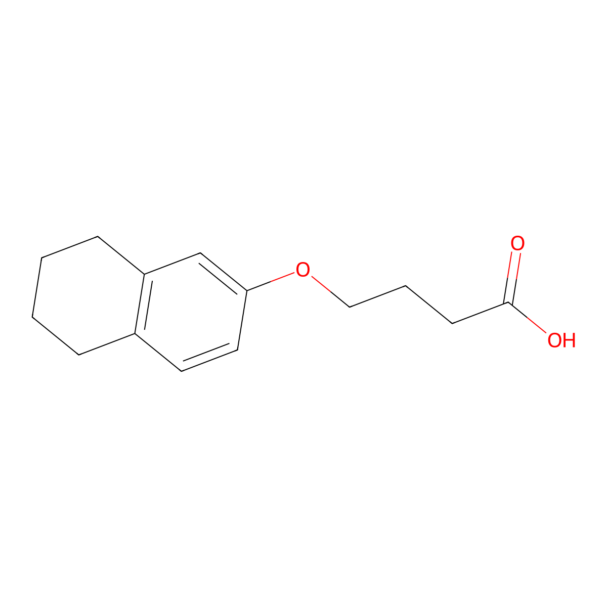 4-(5,6,7,8-Tetrahydronaphthalen-2-yloxy)butanoic acid molecular structure, CAS 1304269-07-5