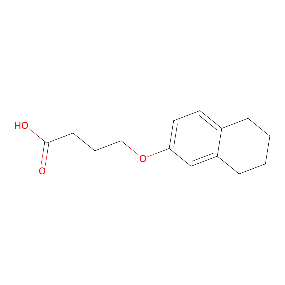 4-(5,6,7,8-Tetrahydronaphthalen-2-yloxy)butanoic acid molecular structure, CAS 1304269-07-5