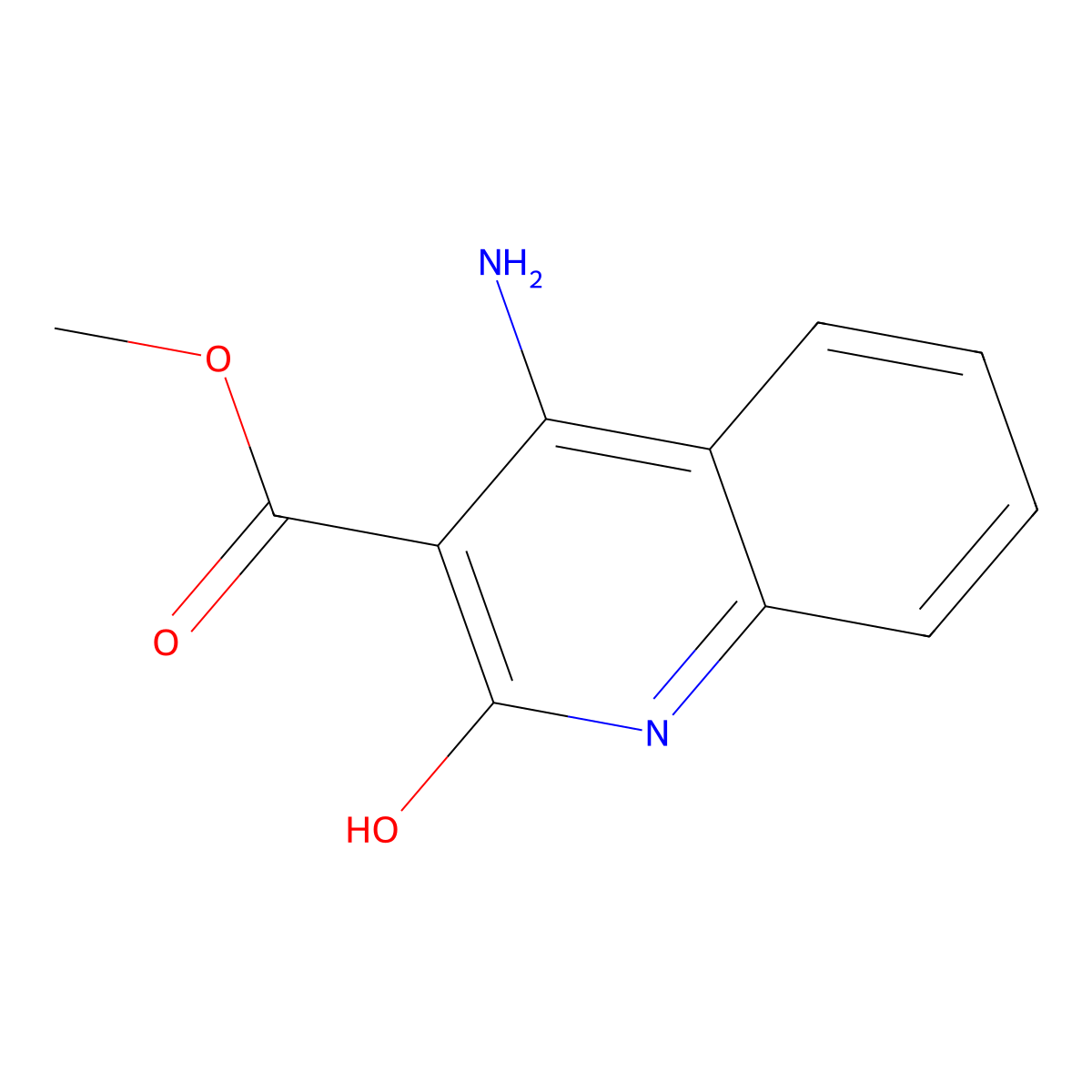 Methyl 4-amino-2-oxo-1,2-dihydroquinoline-3-carboxylate molecular structure, CAS 130427-04-2