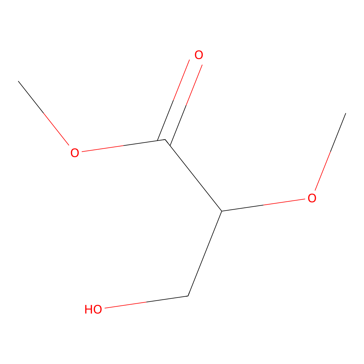 Methyl 3-hydroxy-2-methoxypropanoate molecular structure, CAS 130427-16-6
