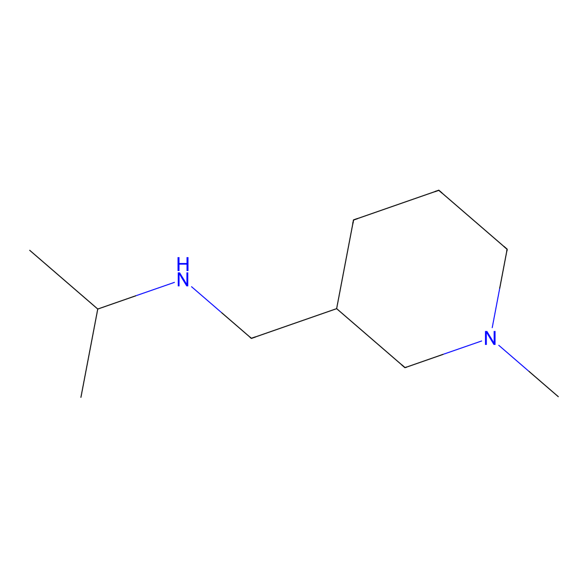 Isopropyl-(1-methyl-piperidin-3-ylmethyl)-amine molecular structure, CAS 1304279-24-0