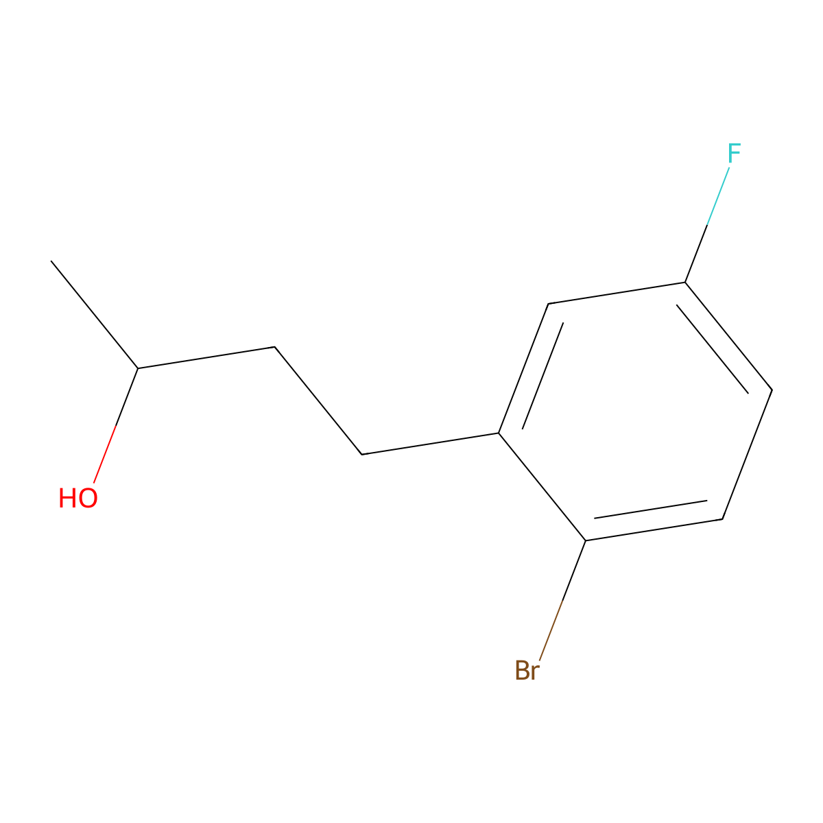 4-(2-Bromo-5-fluorophenyl)butan-2-ol molecular structure, CAS 1304292-97-4