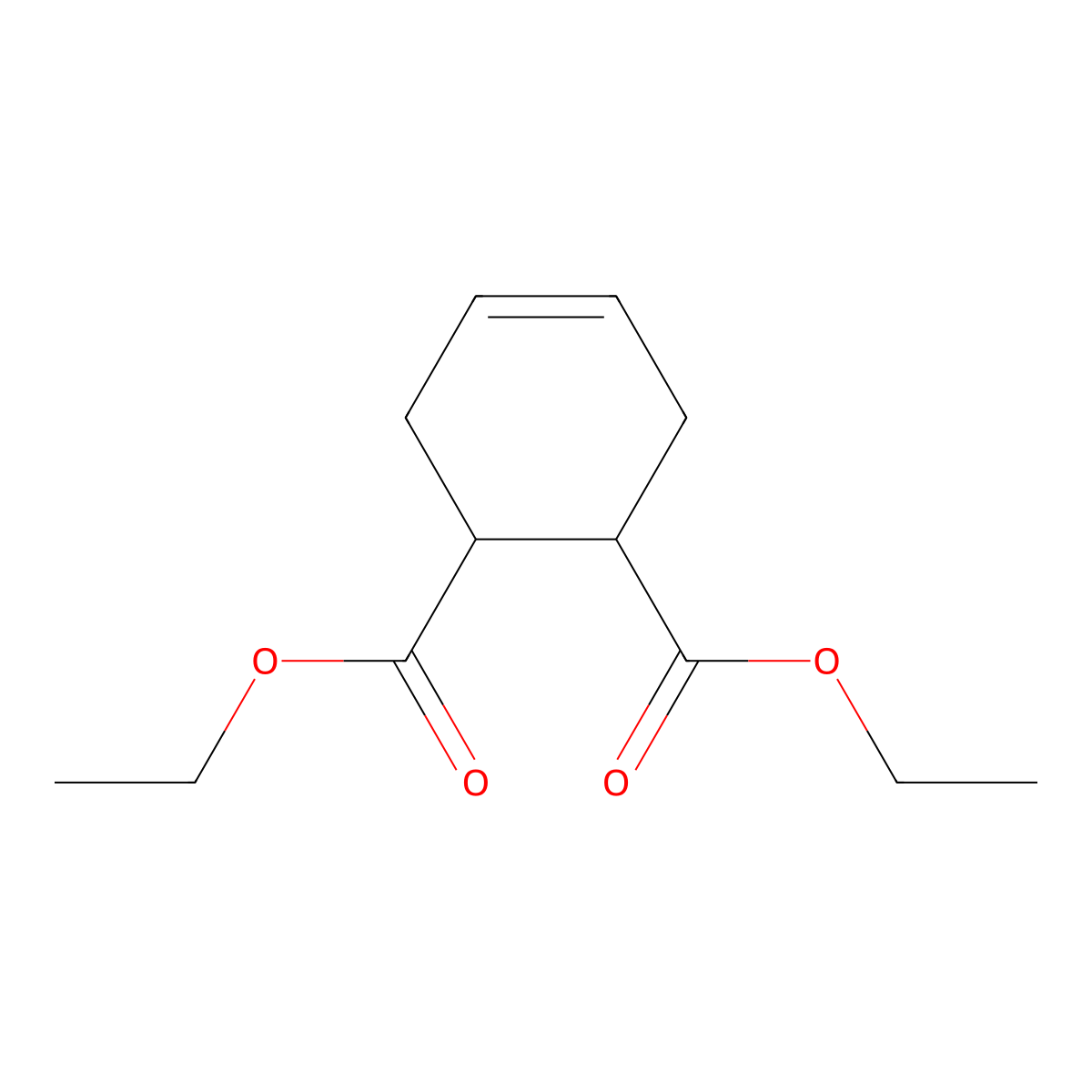 Diethyl cyclohex-4-ene-1,2-dicarboxylate molecular structure, CAS 13043-60-2
