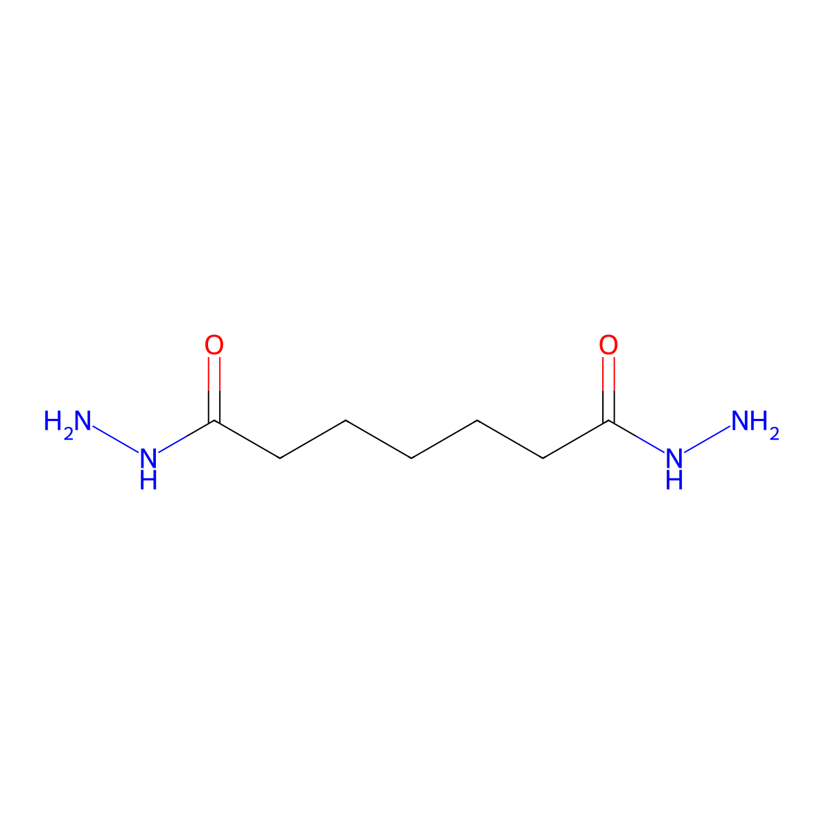 Pimelic acid dihydrazide molecular structure, CAS 13043-98-6