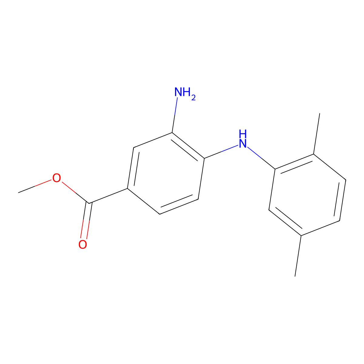 Methyl 3-amino-4-[(2,5-dimethylphenyl)amino]benzoate molecular structure, CAS 1304304-50-4