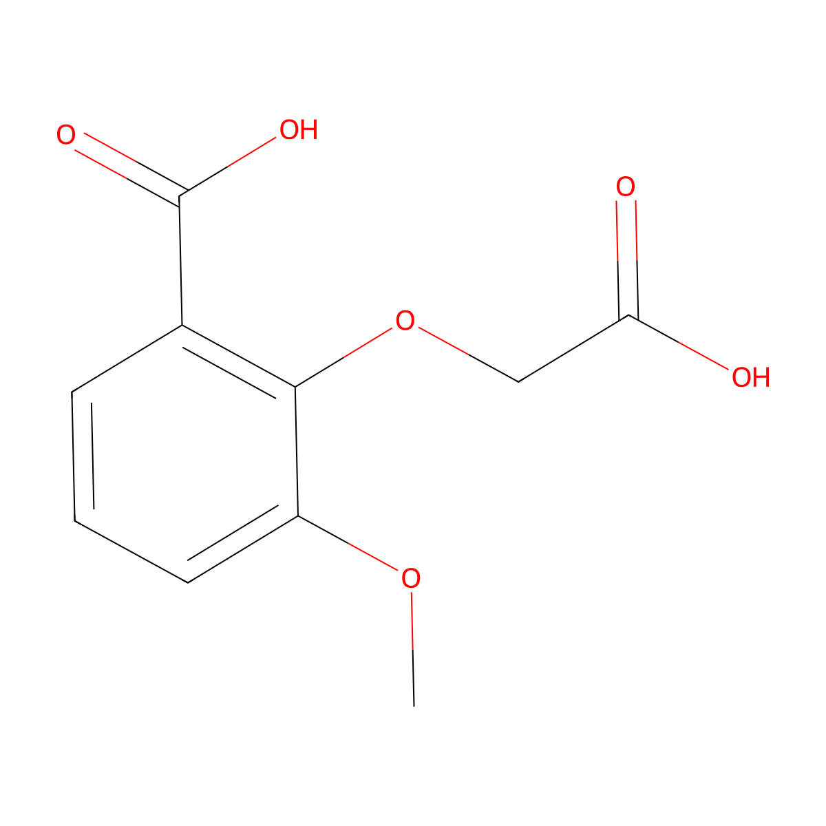 2-(Carboxymethoxy)-3-methoxybenzoic acid molecular structure, CAS 130432-63-2