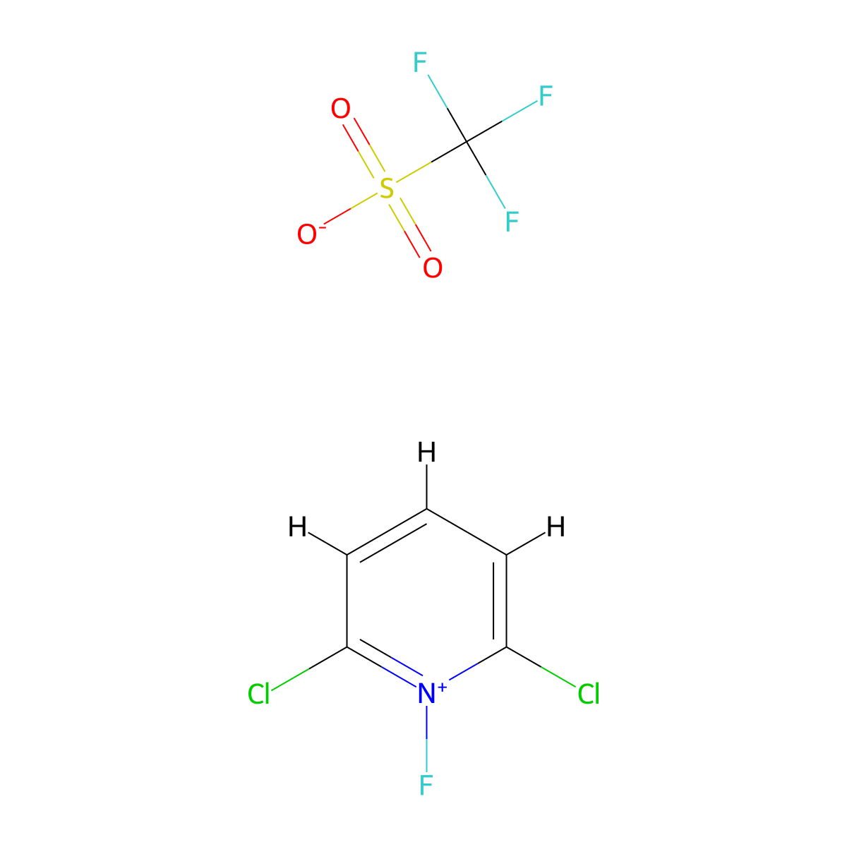 1-Fluoro-2,6-dichloropyridinium Triflate molecular structure, CAS 130433-68-0