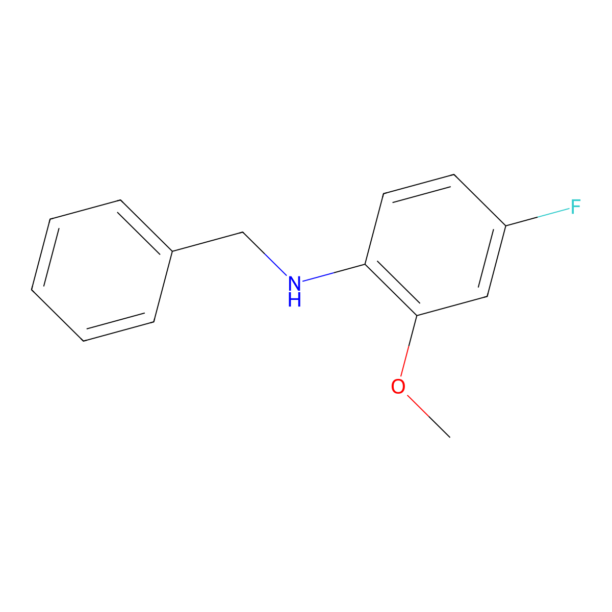 N-benzyl-4-fluoro-2-methoxyaniline molecular structure, CAS 1304332-63-5
