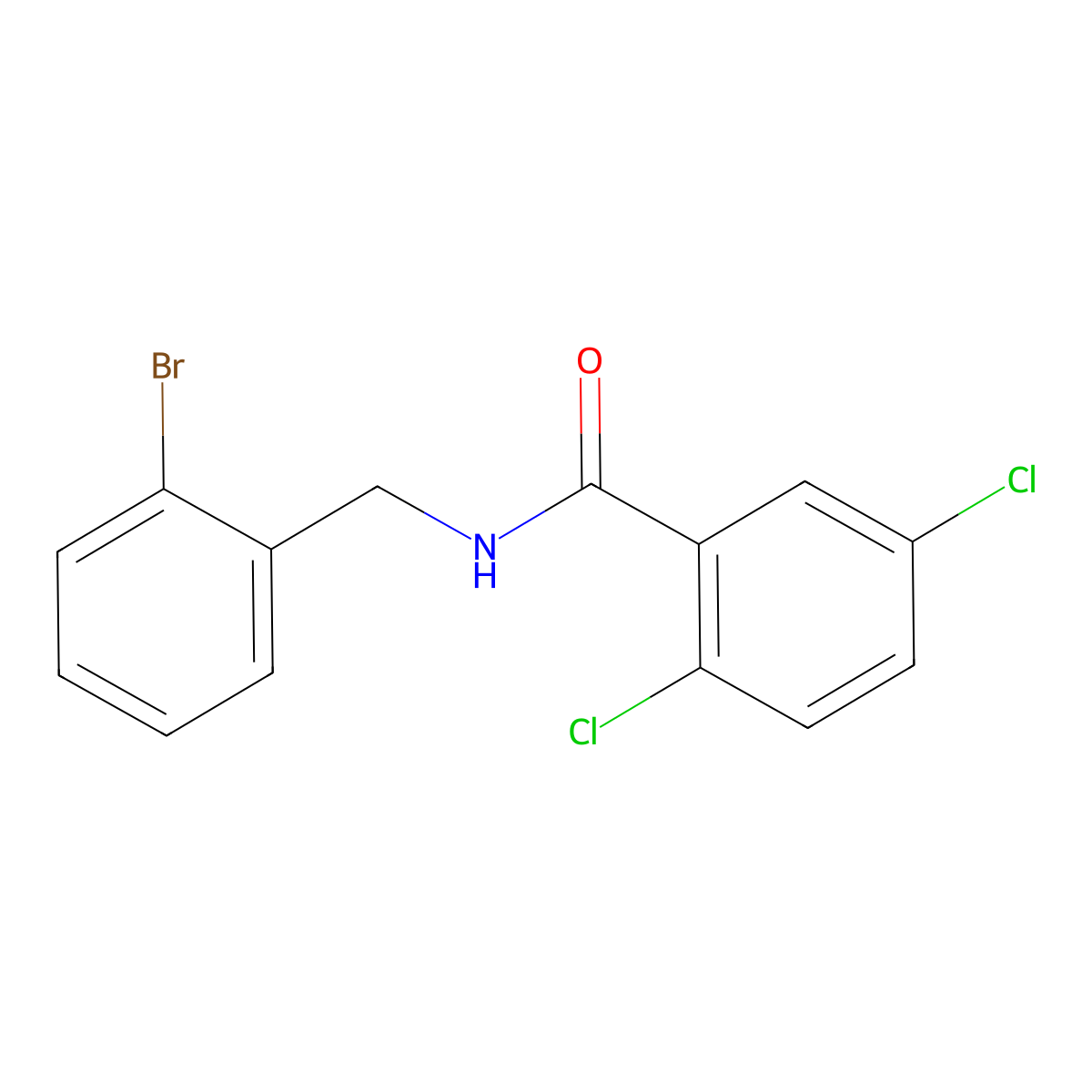 N-[(2-bromophenyl)methyl]-2,5-dichlorobenzamide molecular structure, CAS 1304377-37-4