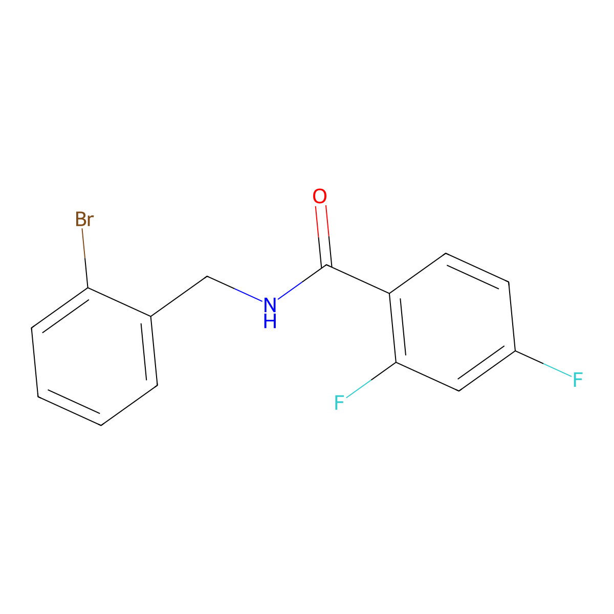 N-[(2-bromophenyl)methyl]-2,4-difluorobenzamide molecular structure, CAS 1304377-38-5