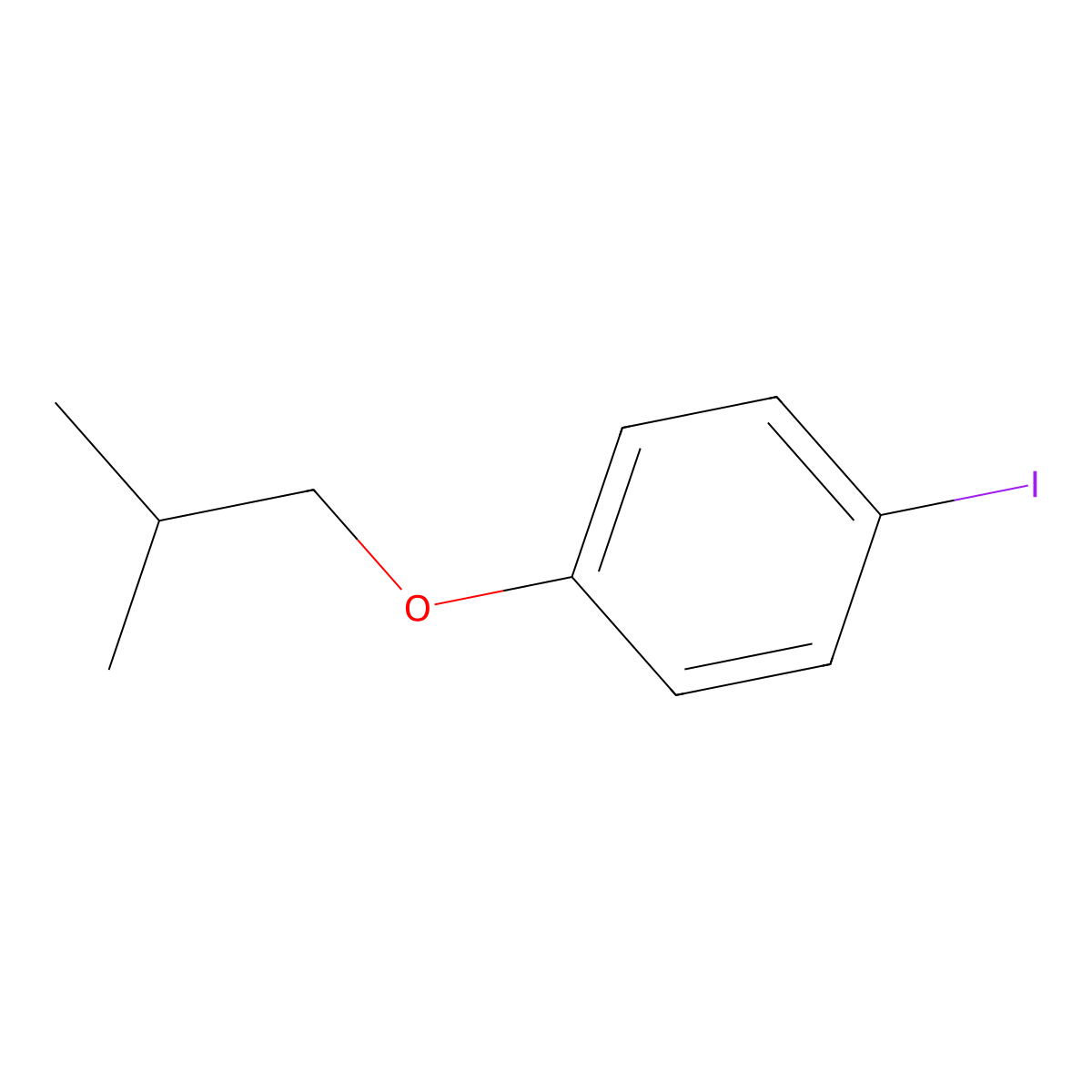 1-Iodo-4-isobutoxybenzene molecular structure, CAS 1304385-08-7