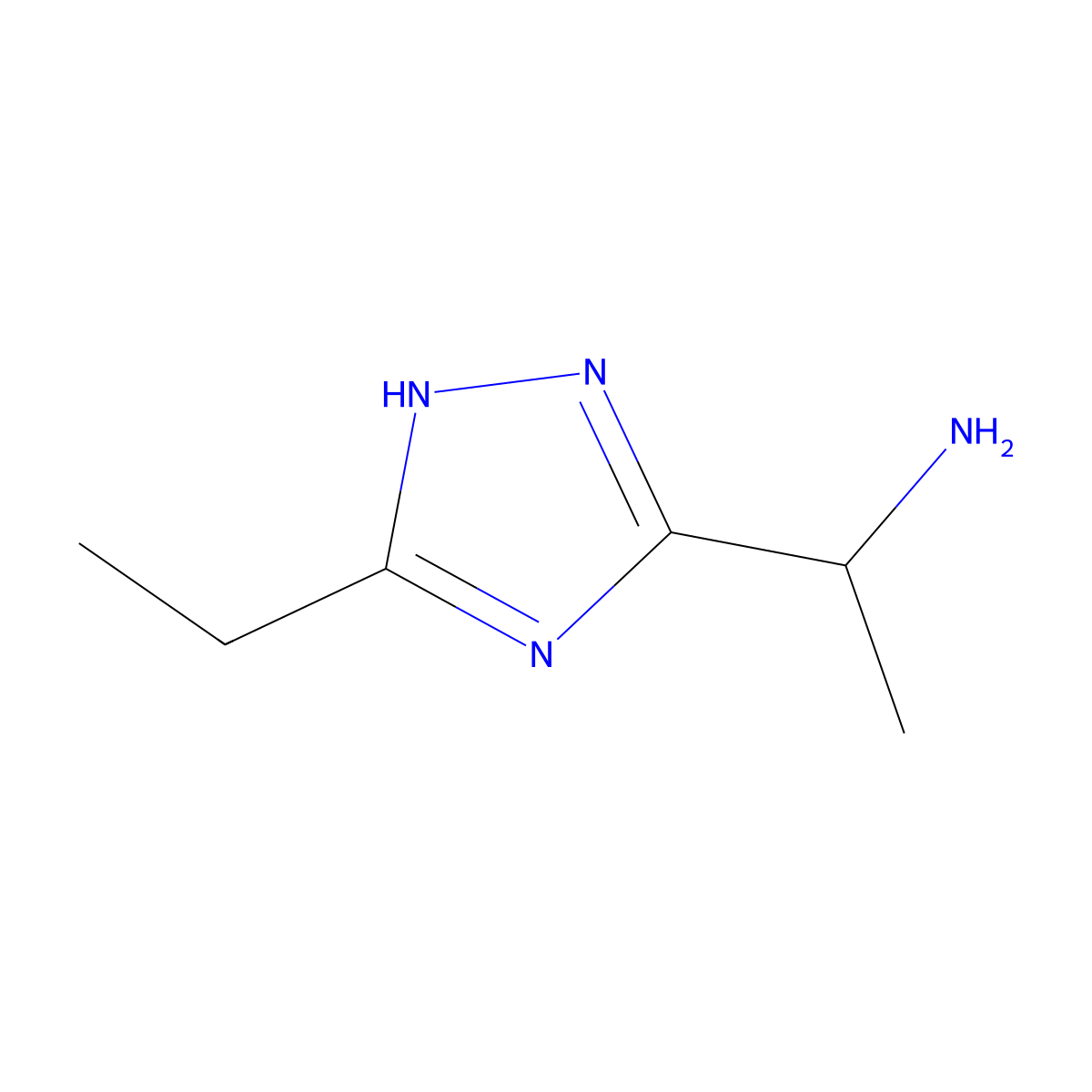 1-(5-Ethyl-1h-1,2,4-triazol-3-yl)ethan-1-amine molecular structure, CAS 1304391-41-0
