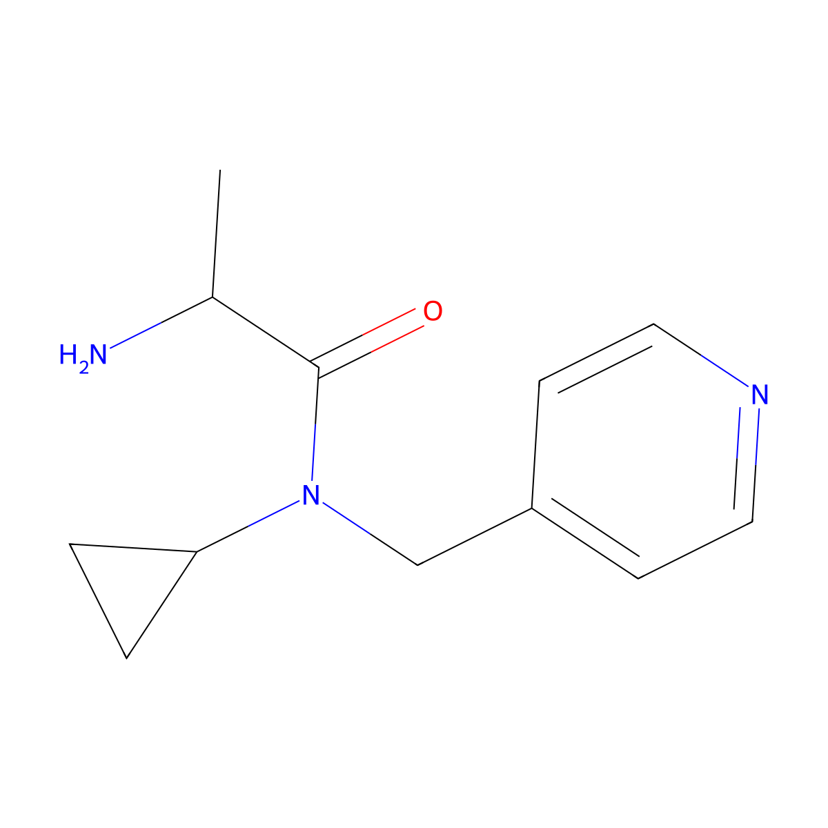 (S)-2-Amino-N-cyclopropyl-N-pyridin-4-ylmethyl-propionamide molecular structure, CAS 1304396-84-6