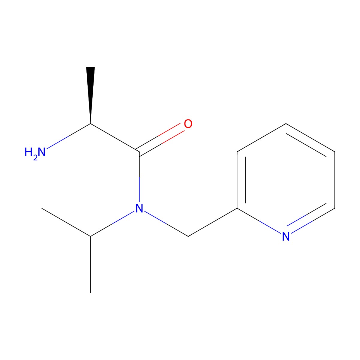 (S)-2-Amino-N-isopropyl-N-pyridin-2-ylmethyl-propionamide molecular structure, CAS 1304397-08-7