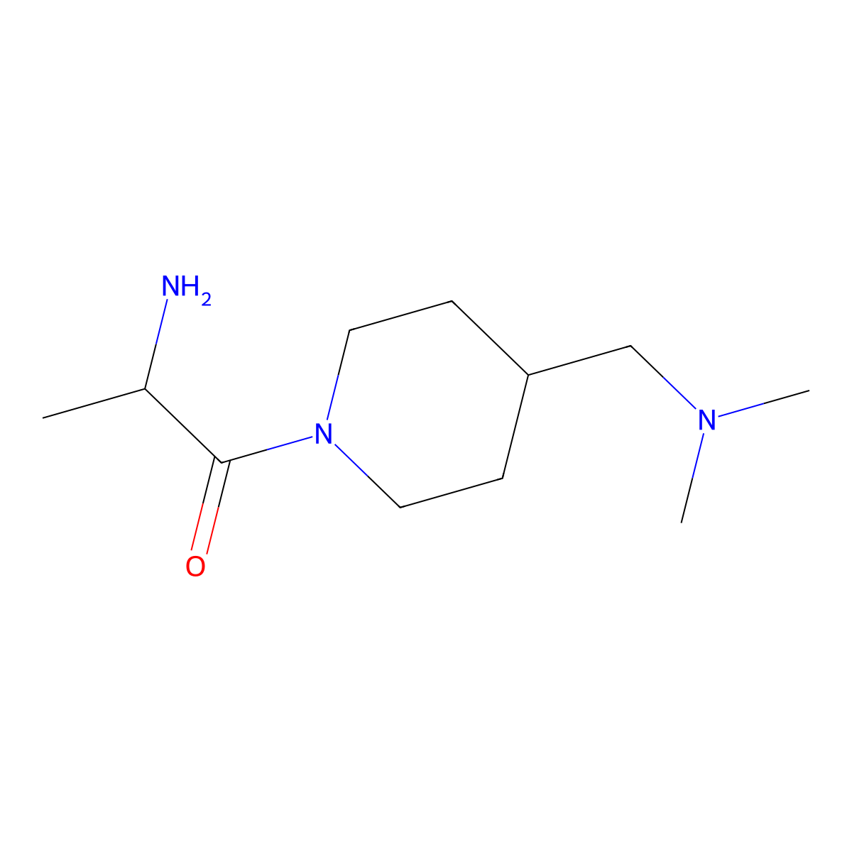 (S)-2-Amino-1-(4-dimethylaminomethyl-piperidin-1-yl)-propan-1-one molecular structure, CAS 1304397-17-8