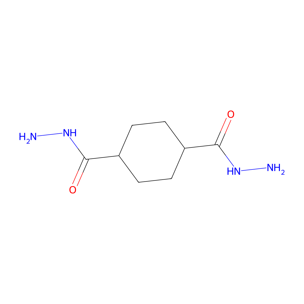 1,4-Cyclohexanedicarbohydrazide molecular structure, CAS 13044-03-6