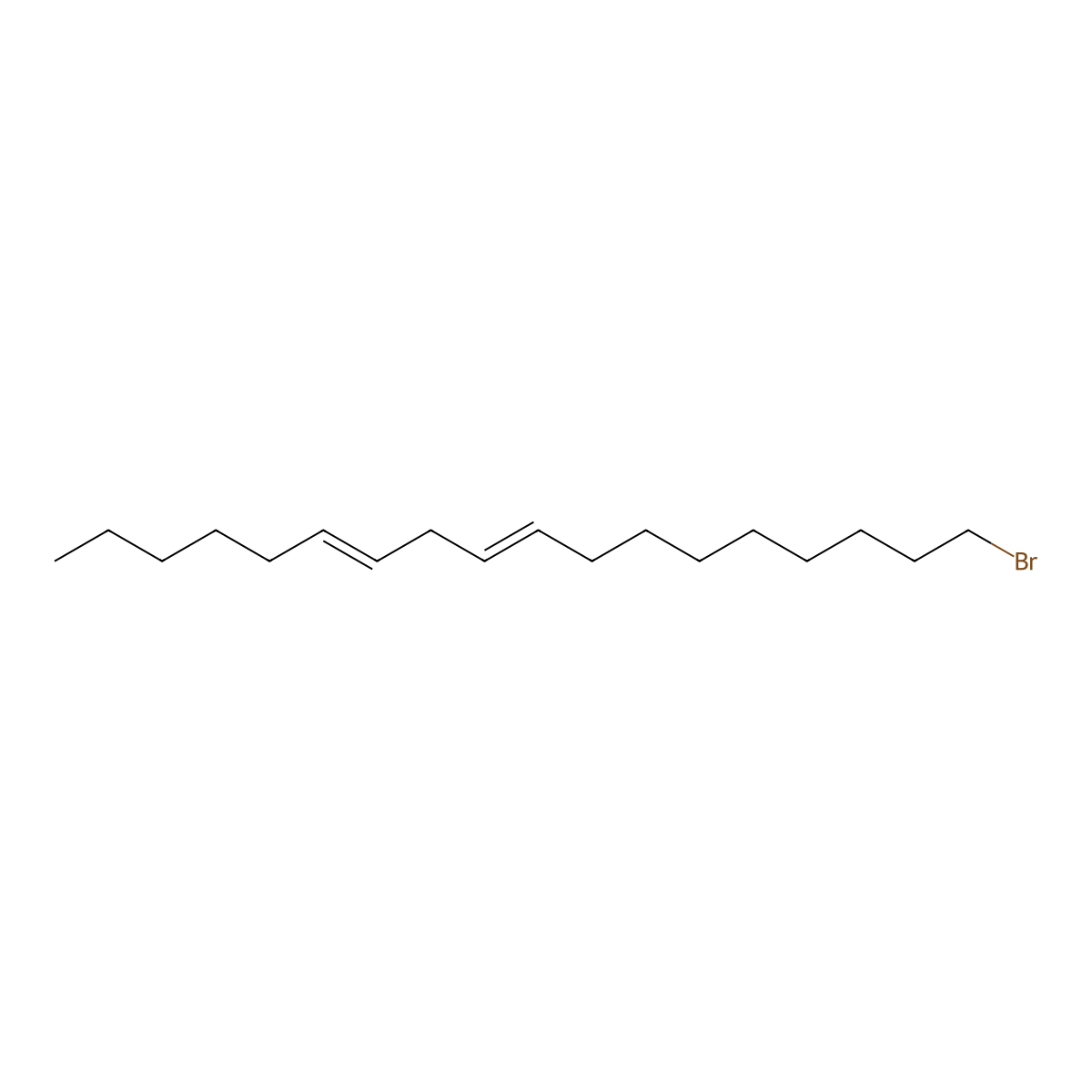 (6Z,9Z)-18-bromooctadeca-6,9-diene molecular structure, CAS 13044-37-6