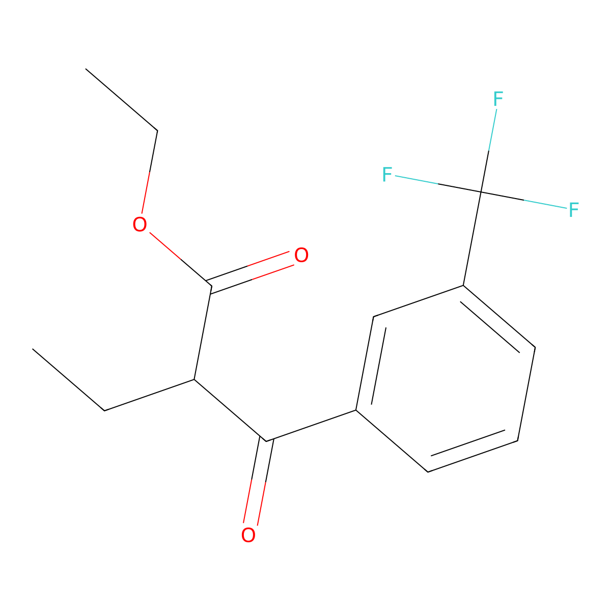 Ethyl 2-[3-(trifluoromethyl)benzoyl]butanoate molecular structure, CAS 1304404-62-3