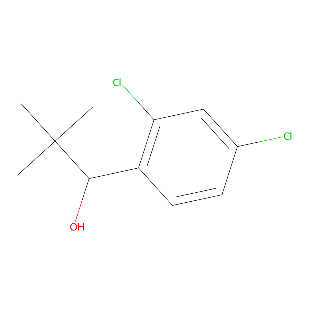 1-(2,4-Dichlorophenyl)-2,2-dimethylpropan-1-ol molecular structure, CAS 1304412-60-9