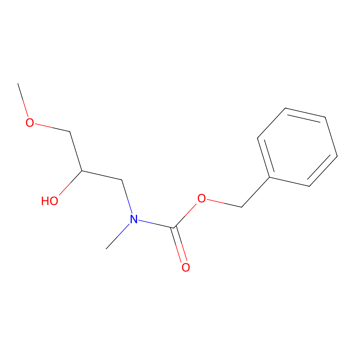 benzyl N-(2-hydroxy-3-methoxypropyl)-N-methylcarbamate molecular structure, CAS 1304446-66-9