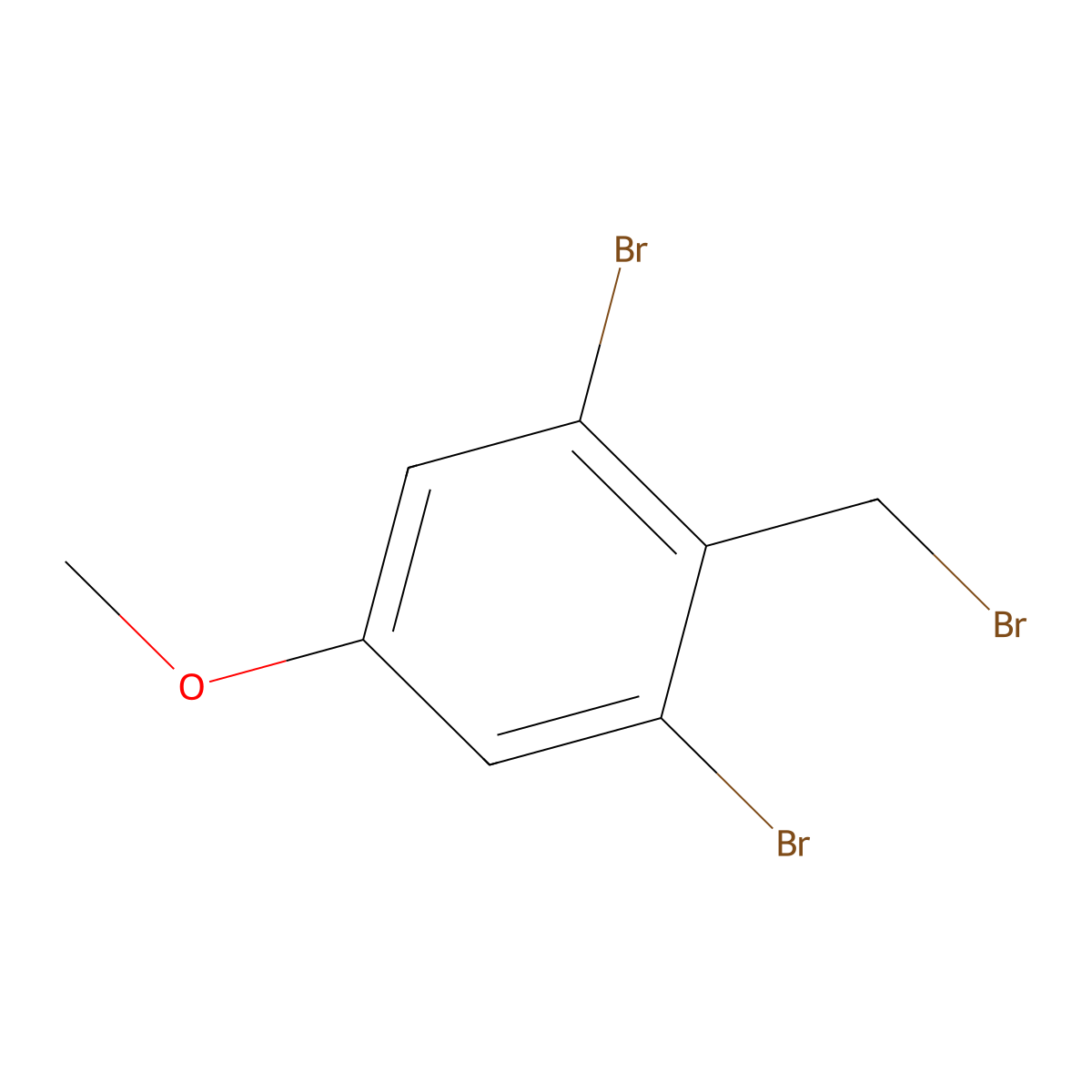1,3-Dibromo-2-(bromomethyl)-5-methoxybenzene molecular structure, CAS 130445-13-5
