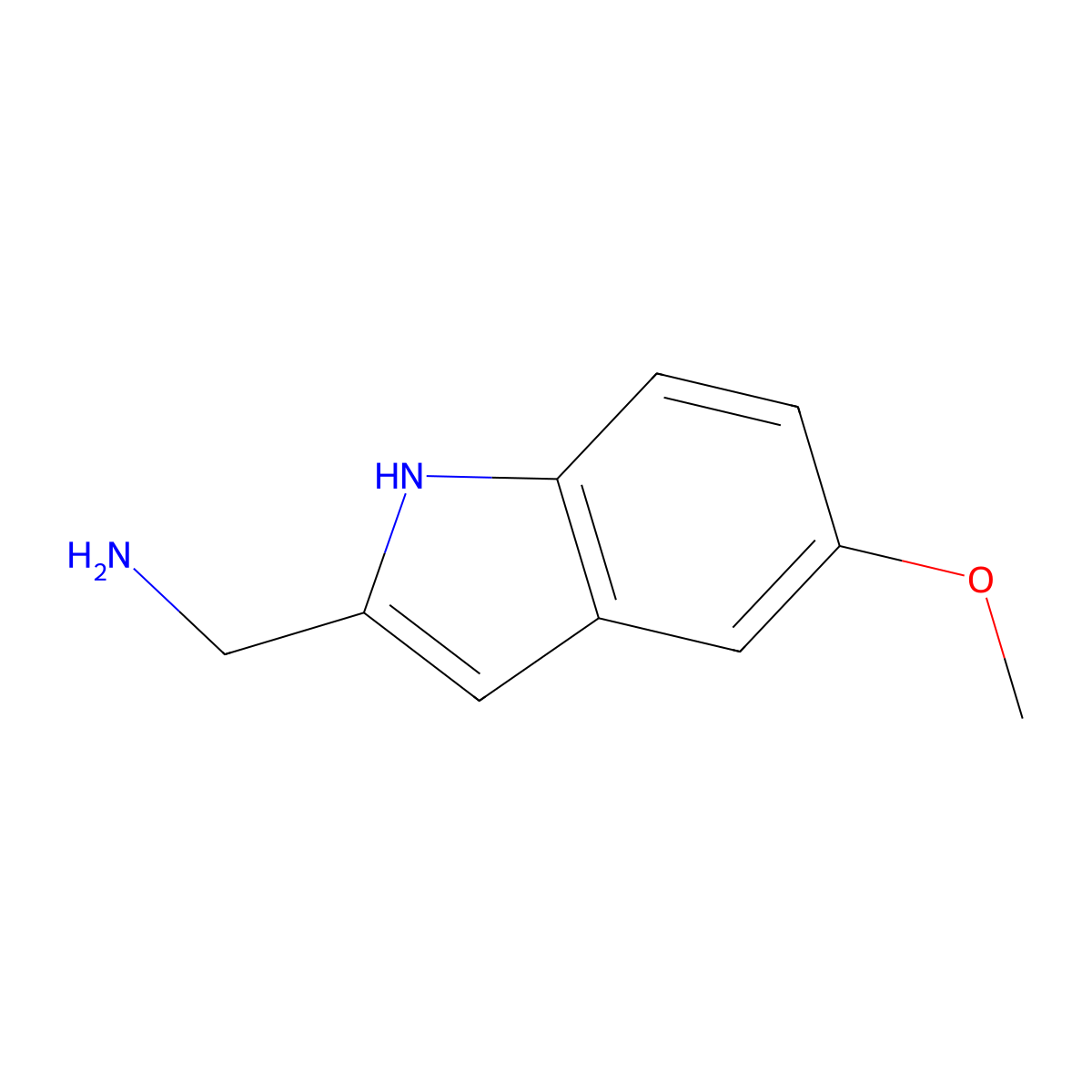 5-Methoxy-1H-indole-2-methanamine molecular structure, CAS 130445-55-5