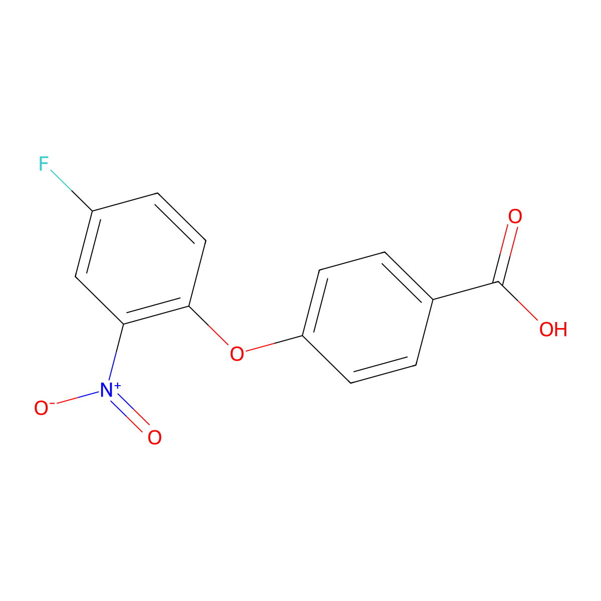 4-(4-Fluoro-2-nitrophenoxy)benzoic acid molecular structure, CAS 1304453-30-2